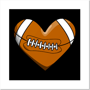 Love Football Heart Posters and Art